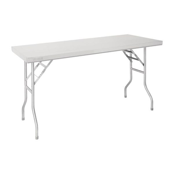 Table de travail pliable en acier inoxydable Vogue 1220x610x780mm, FN288