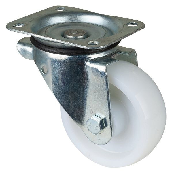 Roulette pour charges lourdes BS Rolls, largeur de roue 45 mm, Ø roue 125 mm, capacité de charge 400 kg, bande de roulement/corps de roue en plastique, roulement à rouleaux, N100.B10.125