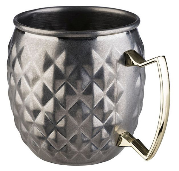Mug APS -MOSCOW MULE-, Ø 9,5 cm, hauteur : 10 cm, acier inoxydable, aspect inox antique, volume : 0,5 litre, 93333
