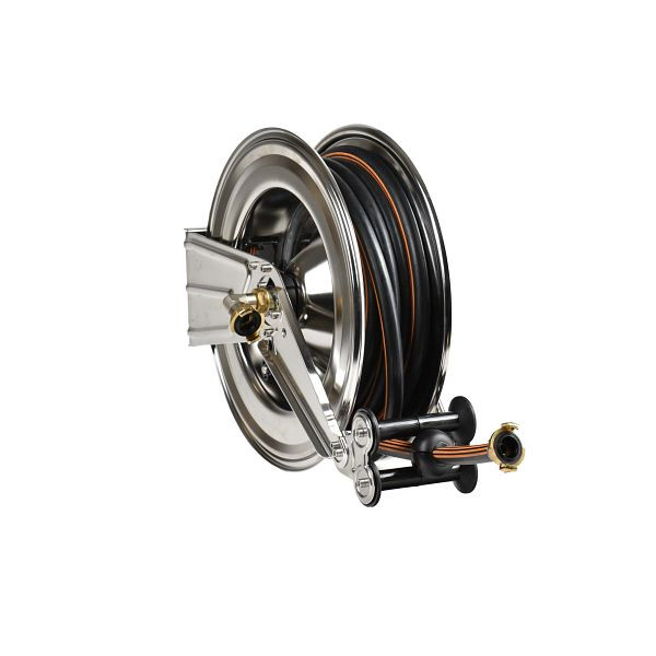 Enrouleur de tuyau Ebinger OSM 410, max. 15bar / 90 ° C, 20m - tuyau en caoutchouc 1/2 "ET, 1.414.105