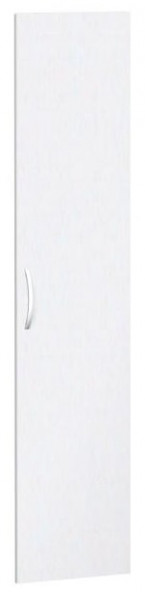 porte battante geramöbel pour largeur d'armoire 400 mm, utilisable à gauche ou à droite, avec amortisseur de porte, non verrouillable, 5 hauteurs de classeurs, blanc, S-345700-W