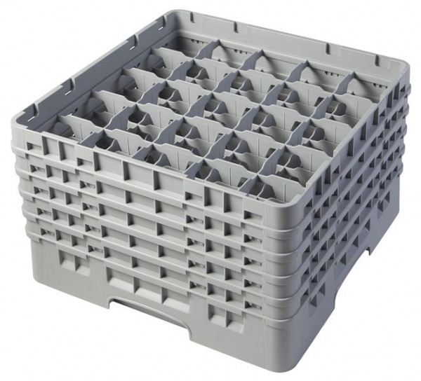 Panier de lavage Cambro 25 compartiments Camrack® 25,7 cm, gris doux, paquet de 2, 25S958151