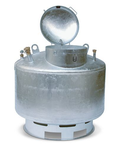 Collecteur d'huile usée DENIOS AS-TSE, avec entonnoir de remplissage intégré, 400 litres, 137-045
