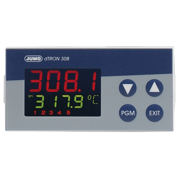 Régulateur compact JUMO pour installation sur panneau de commande, (96x48 mm), AC 110 à 240 V, conception du raccordement électrique : raccordement à vis, 00442005