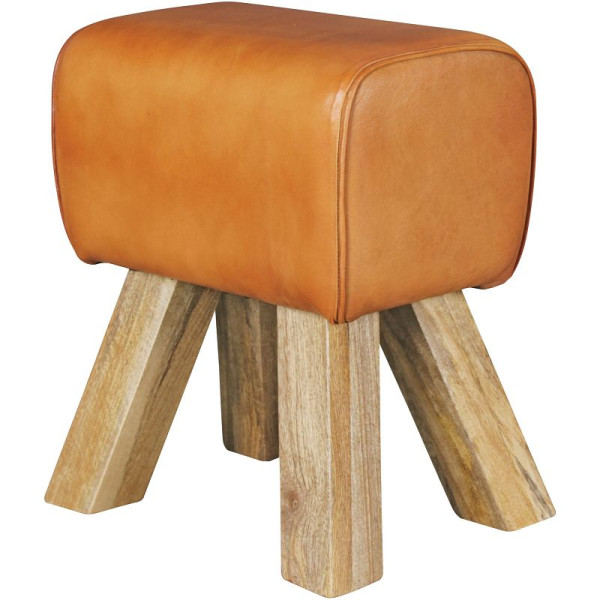 Wohnling Design Tabouret Turnbock marron 40 x 30 x 47 cm, WL5.108