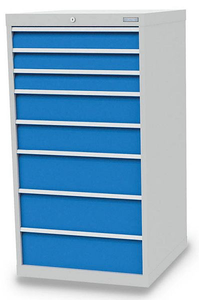 Armoire à tiroirs Bedrunka+Hirth, profondeur 500 mm, R 24-24, nombre de tiroirs : 8, dimensions en mm (LxPxH) : 705 x 736 x 1319, 713/0323V10