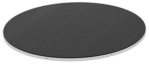 Plateau tournant Bedrunka+Hirth sans verrouillage, avec patin en caoutchouc ondulé Ø 380 mm, dimensions en mm (LxP) : 380 x 380, 07.60.38OA