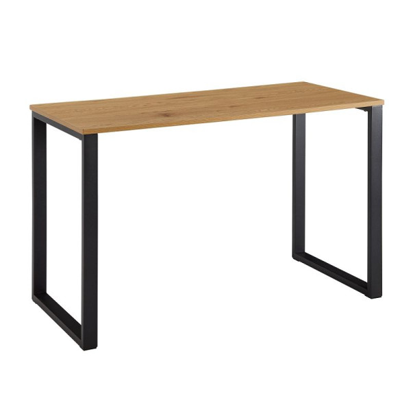 Wohnling Bureau Décor Chêne/Noir 120x60x76 cm Table d'Ordinateur Design, Table de Bureau à Domicile Petite Lumière, WL6.569