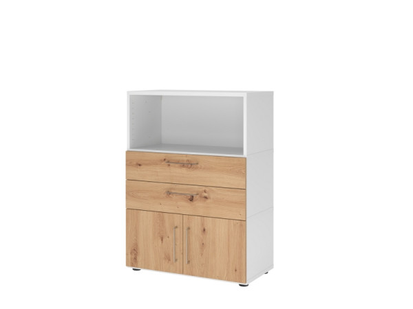 Armoire combinée Hammerbacher, 3OH, blanc/chêne ast, VFW38K1KG/W/R/BS