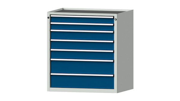 Armoire à tiroirs pour établis ANKE, modèle 3005 V, 910 x 675 x 980 mm, RAL 7035/5010, baignoire, 611.208