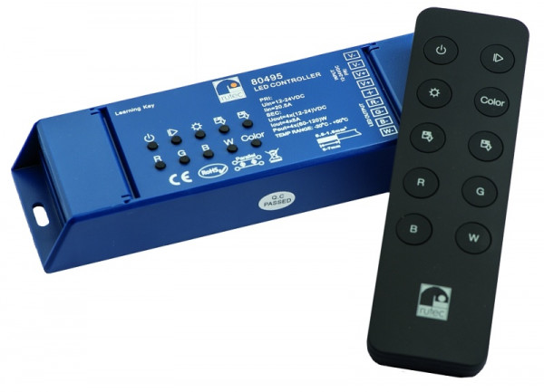 rutec Projekt Contrôleur radio RGBW 12V / 24V avec télécommande 240W / 480W, PHZ495