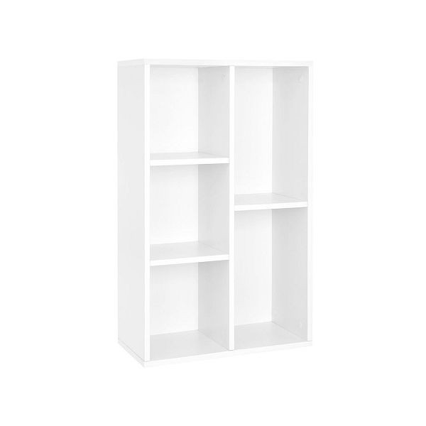 VASAGLE bibliothèque 5 compartiments blanc, LBC25WT