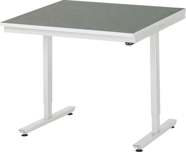 Table de travail RAU série adlatus 150 (réglable électriquement en hauteur), plan de travail avec revêtement linoléum/universel, 1000x720-1120x1000 mm, 08-AT-100-100-L