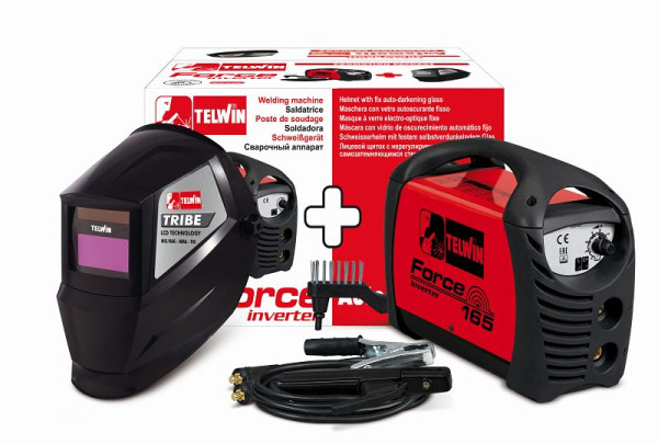 Poste à souder onduleur Telwin FORCE 165 + casque de soudage 230 V, 815863