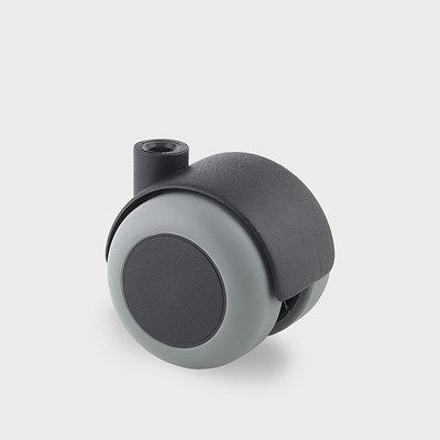 Roulette pivotante TENTE-ROLLEN, roue Ø 50 mm, capacité de charge 40 kg, hauteur hors tout 56 mm, A 87 Shore, A520PJI050L51-8
