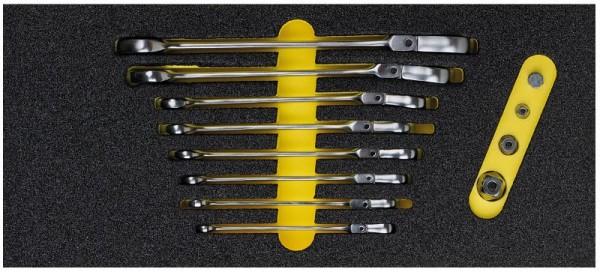Clé à fourche ELORA à cliquet articulé, 12 pièces, OMS-32, 0000413201000