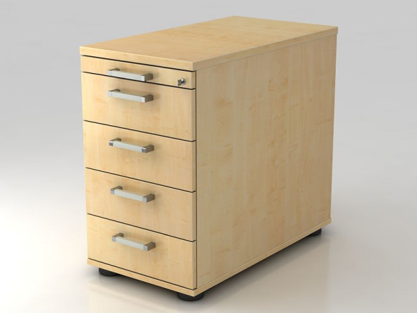 Conteneur sur pied Hammerbacher 80cm, 4 tiroirs, serrure poignée chromée érable, 42,8x72-76x80 cm, 1/3/3/3/3 HE, VSC50/3/3/CE