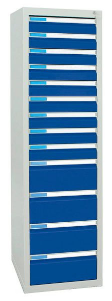 armoire à tiroirs émoussés série ESTA, RAL 7035/5010, 13 tiroirs (9x100, 4x200 mm), 7605774