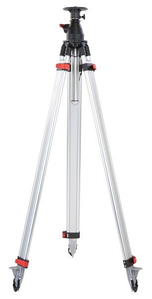 Trépied NESTLE en aluminium lourd, autobloquant, 150-295cm, tête en aluminium, niveau à bulle, capuchon de pied en caoutchouc, 13501000
