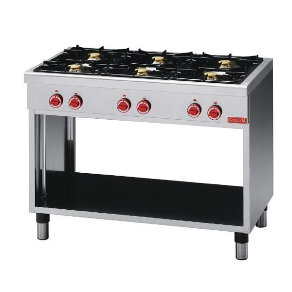 Cuisinière à gaz Gastro M 65 / 110CEG, 6 brûleurs, GL915