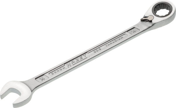 Clé mixte à cliquet Hazet, profil de traction double hexagonal externe, 14 mm, 606-14