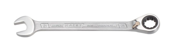 Clé mixte à cliquet Hazet, profil de traction double hexagonal externe, 21 mm, 606-21