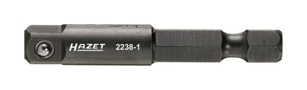 Adaptateur Hazet, hexagonal solide 6,3 (1/4 pouce), carré solide 6,3 mm (1/4 pouce), 2238-1