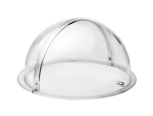 Hotte APS, Ø 50 cm, hauteur : 26 cm, plastique SAN, transparent, avec poignée cylindrique chromée, convient pour 866 ou 1349, 18380