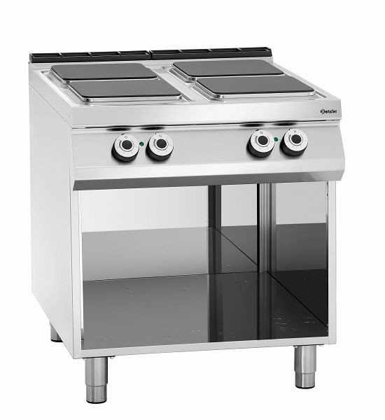 Cuisinière électrique 4 plaques Bartscher, base ouverte, 296215