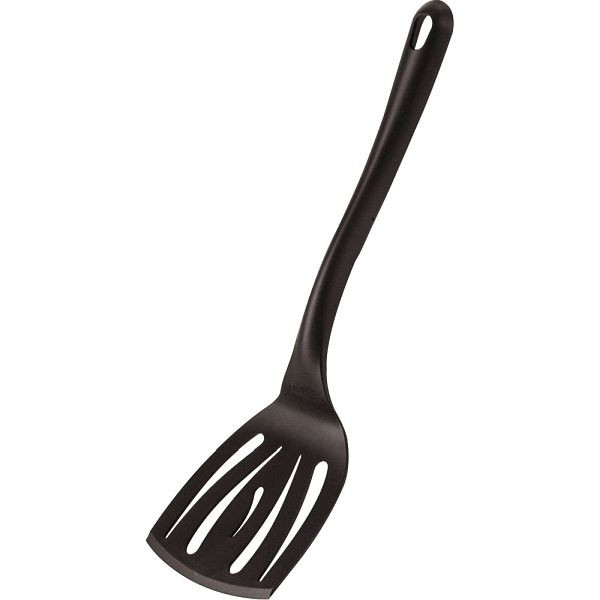 Spatule Paderno fendue, en matériau renforcé de fibre de verre, noire, longueur 30 cm, KK0506300