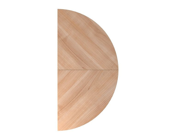 Table d'appoint Hammerbacher 2xquart de cercle QA160, 160 x 80 cm, plateau : noyer, épaisseur 25 mm, pied d'appui en graphite, hauteur de travail 68-76 cm, VQA160/N/G