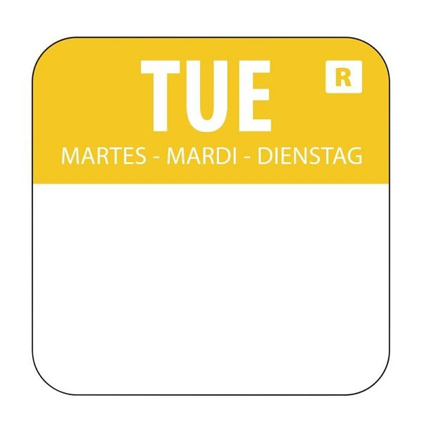 Autocollant code couleur Vogue Mardi jaune, UE: 1000 pièces, L932