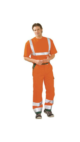 Pantalon haute visibilité Planam, orange/vert, taille 58, 2018058
