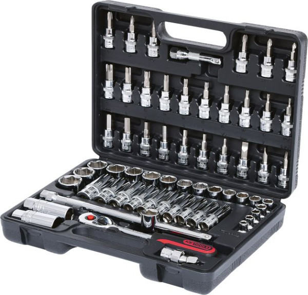 KS Tools Jeu de clés à douilles 3/8" CHROMEplus, 61 pièces, 918.0661
