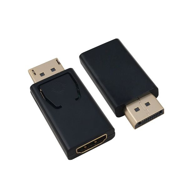 Adaptateur Helos plaqué or, fiche DisplayPort/prise HDMI, noir, 288466