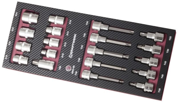 Jeu de 19 douilles à embouts Kraftwerk EVA3 1/2" TX, 4903-05