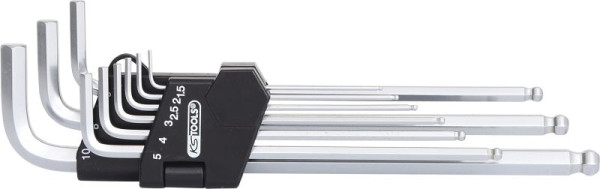 KS Tools jeu de clés à douille hexagonale à tête sphérique, XL, 9 pièces, 151.3220