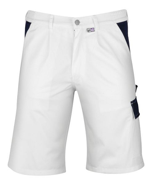 Short de travail de stage PKA, 260 g/m², blanc/bleu hydron, taille : 52, UE : 5 pièces, SHBH26W-052