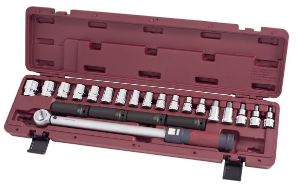 Kraftwerk Coffret de clé dynamométrique à clic commutable 1/2" 40-200 Nm, 23 pièces, 3235K2