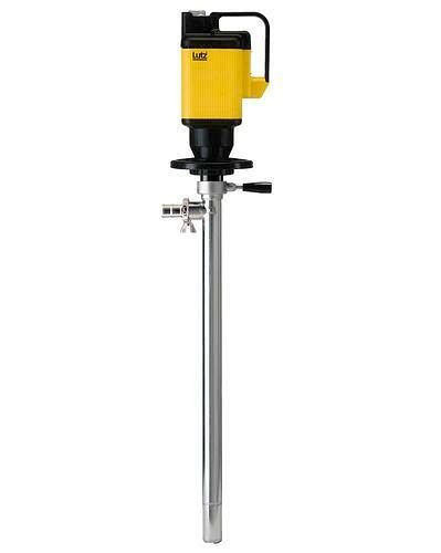 Pompe vide-fût électrique DENIOS pour aliments, profondeur d'immersion 1000 mm, vidange complète, 243-254