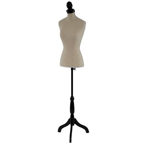 Mendler Tailor's Dummy T220, Mannequin Torse Femme, Mousse, Crème, 35623