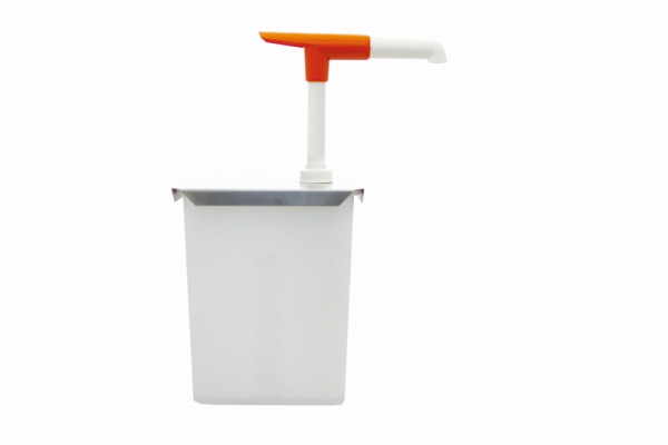Distributeur à bouton-poussoir Schneider avec couvercle en acier inoxydable, 3L-120x150x215 mm avec pompe, 154721