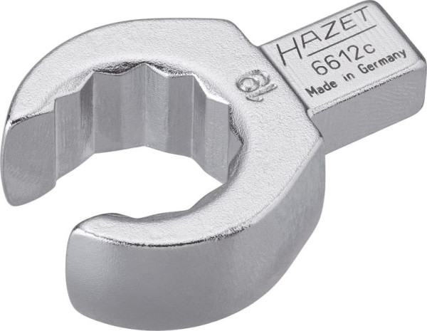 Clé polygonale à insert Hazet, ouverte, carré d'insertion 9 x 12 mm, profil extérieur à double hexagone, 19 mm, 6612C-19