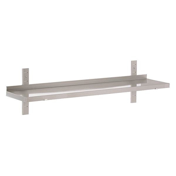 Étagère murale Gastro-Inox en acier inoxydable AISI 430, 1100x400mm, avec 2 supports d'étagère et 2 supports muraux, 303.236