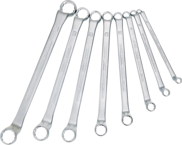Jeu de clés polygonales doubles Hazet, profil extérieur double hexagone, 6 x 7 - 21 x 22, nombre d'outils : 8, 630/8