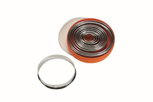 Set d'emporte-pièces ovales Schneider, lisse, 12 pièces, acier inoxydable, épaisseur du matériau : 0,4, 0,5 mm, 199505