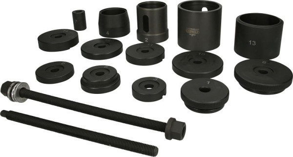 KS Tools jeu d'outils pour roulements de corps d'essieu pour essieu arrière BMW, 19 pièces, 150.9825