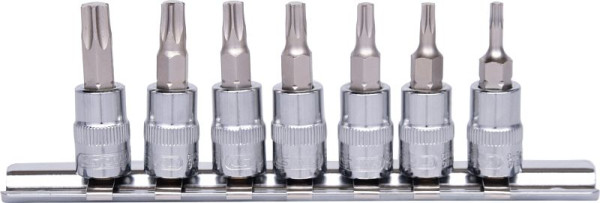 KS Tools Jeu de douilles 1/4" CHROMEplus Torx, 7 pièces, T10-T40, 918.1558