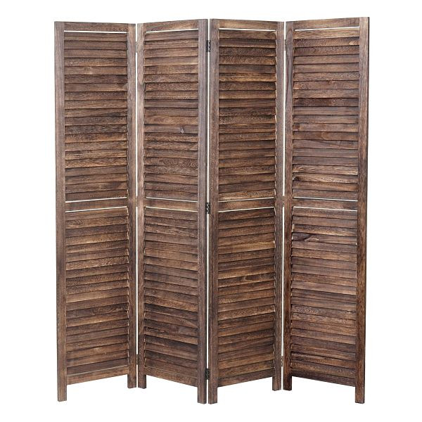 Mendler Paravent HWC-C30, écran de confidentialité pour cloison de séparation, look shabby vintage, 170x160cm, marron, 62633
