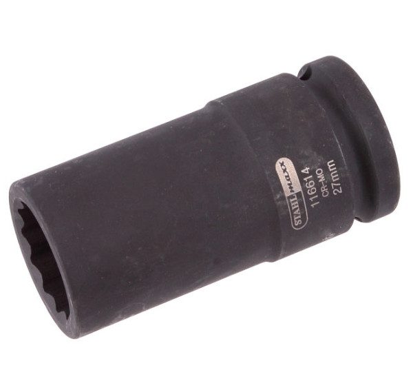 Clé à douille à chocs Stahlmaxx, 27 mm, prise 3/4, 12 pans, XXL-116614